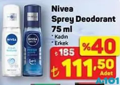 NİVEA SPREY DEODORANT 75 ML fiyat ve kampanya bilgisi